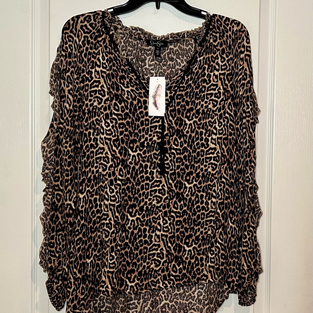 NWT—Jessica Simpson Animal Print Blouse